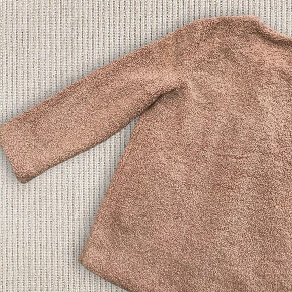 Sanctuary NWT Brown Teddy Fleece Coat Womens L Faux Fur Jacket Snap Front Soft - Picture 4 of 11